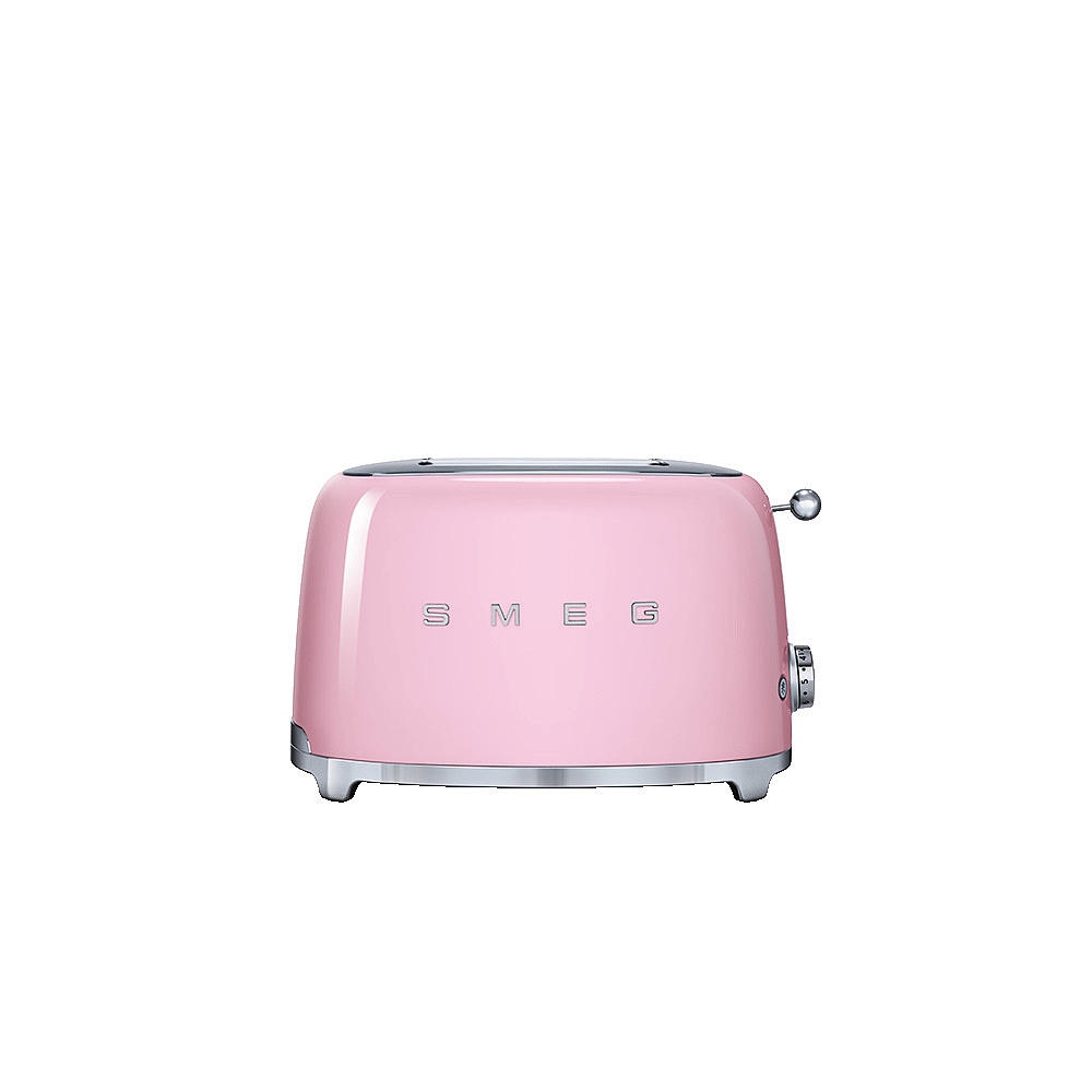 Prajitor de paine Smeg TSF01PKEU, 950 W, roz, retro
